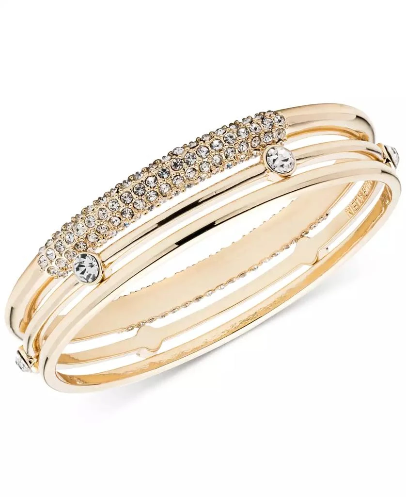 商品Anne Klein|Gold-Tone 3-Pc. Set Crystal Bangle Bracelet, Created for Macy's,价格¥129,第1张图片