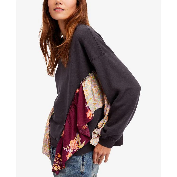 商品Free People|Patchwork-Ruffle Sweatshirt,价格¥956,第1张图片