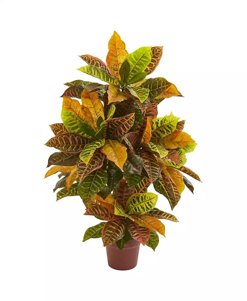 商品NEARLY NATURAL|39” Croton Artificial Plant (Real Touch),价格¥602,第1张图片