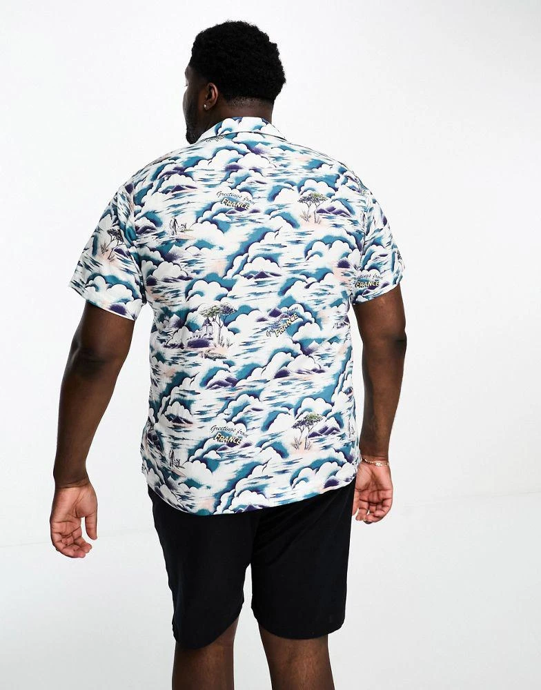 商品Lacoste|Lacoste plus short sleeve printed shirt in navy,价格¥670,第2张图片详细描述