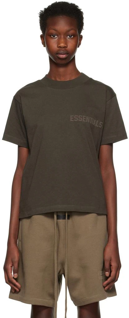 商品Essentials|Gray Flocked T-Shirt,价格¥332,第1张图片