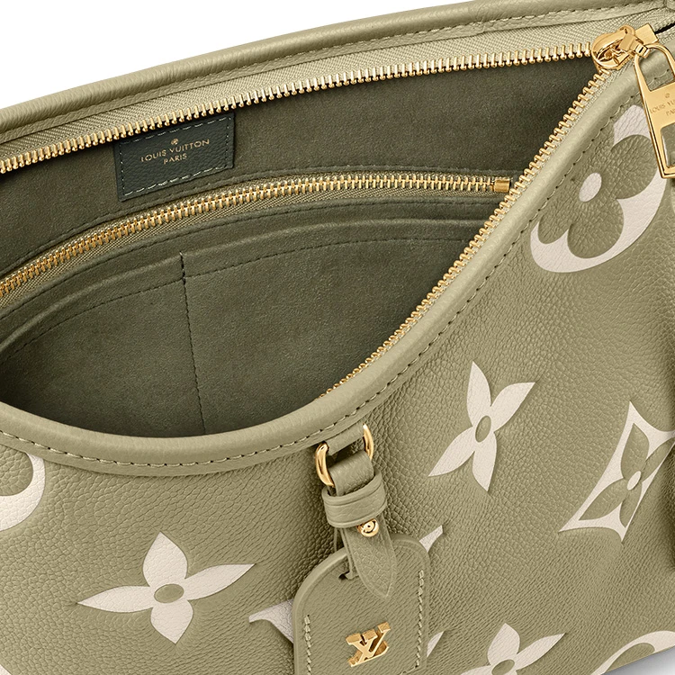 商品[国内直发] Louis Vuitton|Carryall PM 老花压纹 粒面牛皮革 子母包手提单肩包 小号 女款 卡其绿,价格¥31722,第6张图片详细描述