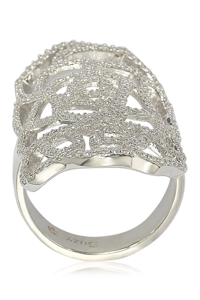 商品Suzy Levian|Sterling Silver CZ Armor Ring,价格¥1238,第2张图片详细描述