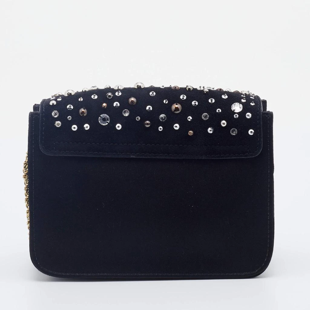 商品[二手商品] Chloé|Chloe Black Satin and Leather Mini Sally Shoulder Bag,价格¥2905,第4张图片详细描述