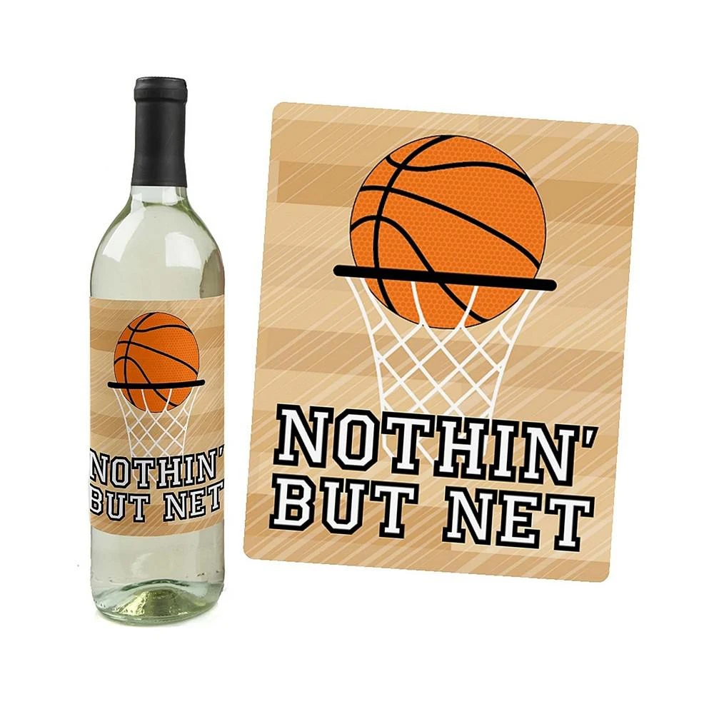 商品Big Dot of Happiness|Nothin' but Net - Basketball - Party Decor - Wine Bottle Label Stickers - 4 Ct,价格¥82,第2张图片详细描述