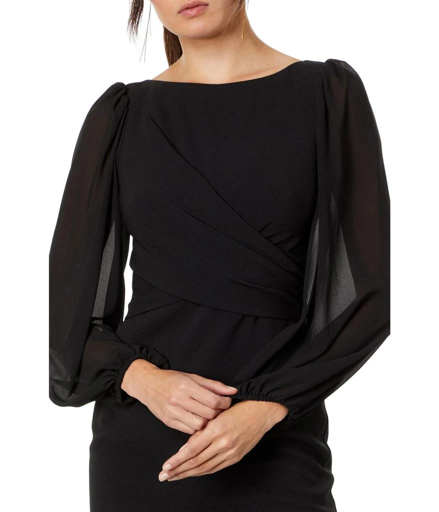 商品Vince Camuto|Signature Stretch Crepe Bodycon with Chiffon Balloon Sleeve,价格¥1265,第3张图片详细描述