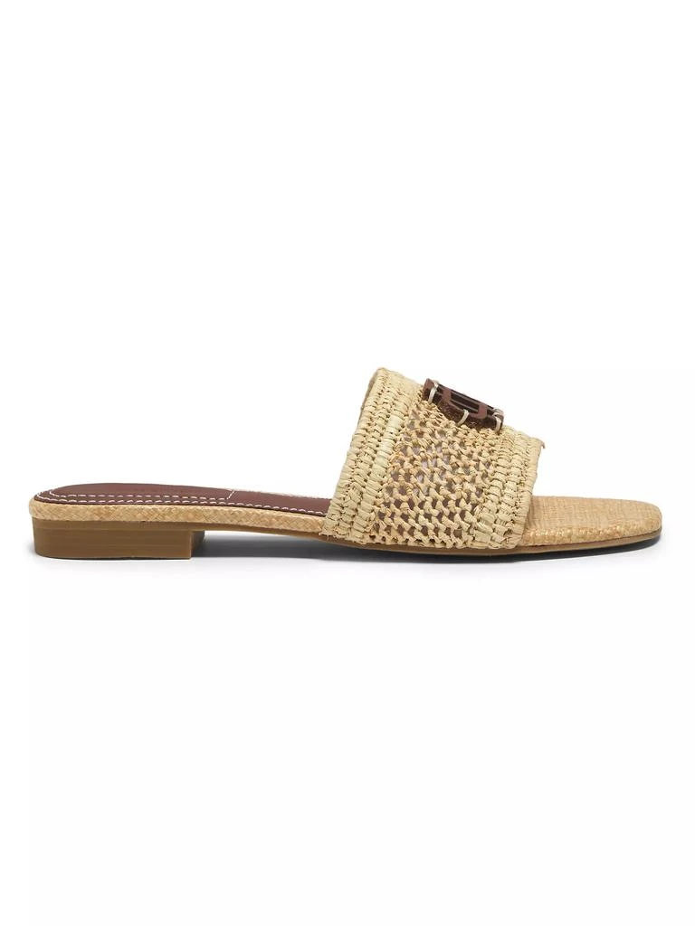 商品SIMKHAI|Delphi Raffia Flat Sandals,价格¥2562,第1张图片
