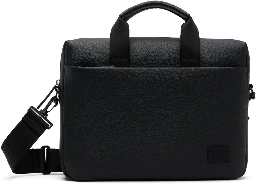 商品Hugo Boss|Black Faux-Leather Briefcase,价格¥1458,第1张图片