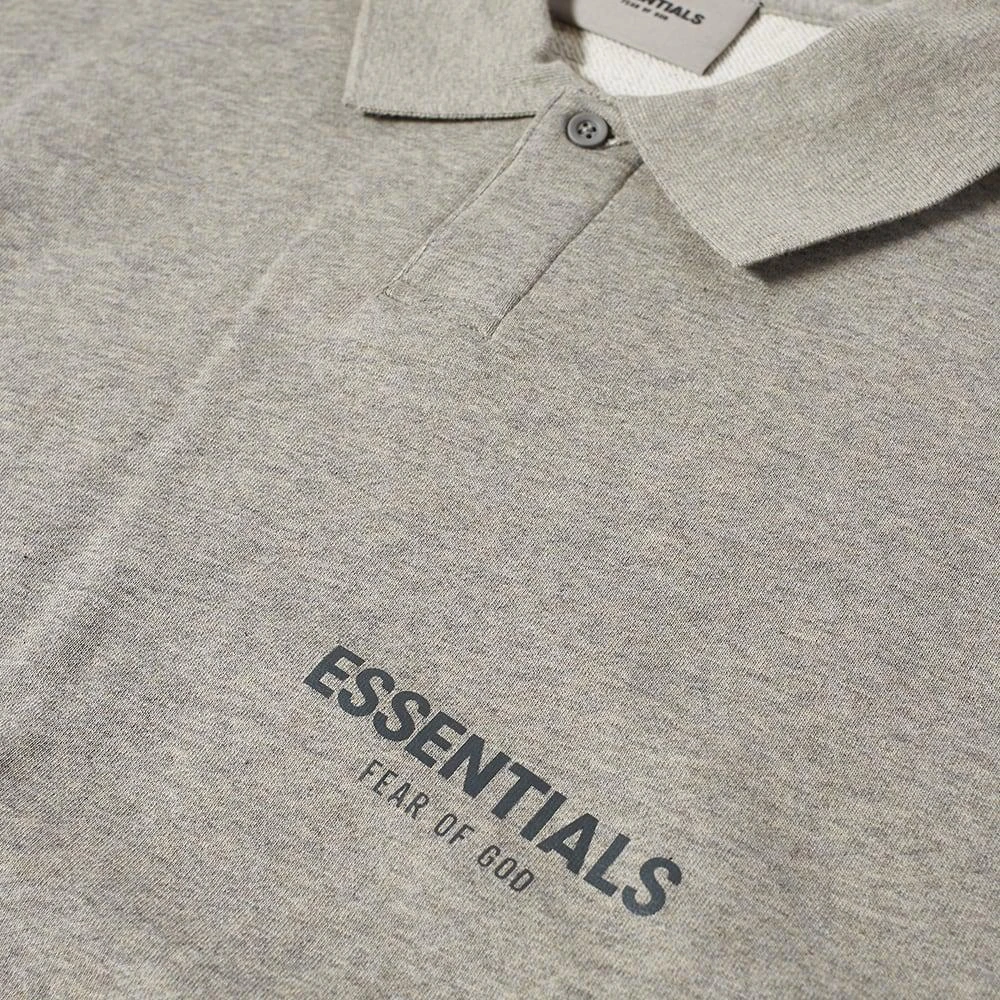 商品Essentials|Fear of God ESSENTIALS Long Sleeve Summer Core Polo - Dark Heather Oatmeal,价格¥516,第3张图片详细描述