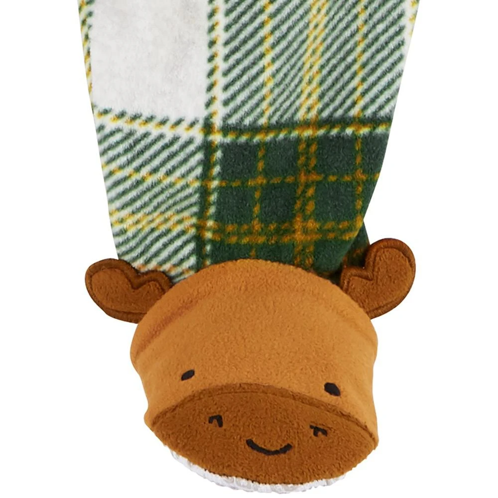 商品Carter's|Toddler Boys 1-Piece Buffalo-Check Fleece Footed Pajama,价格¥57,第3张图片详细描述