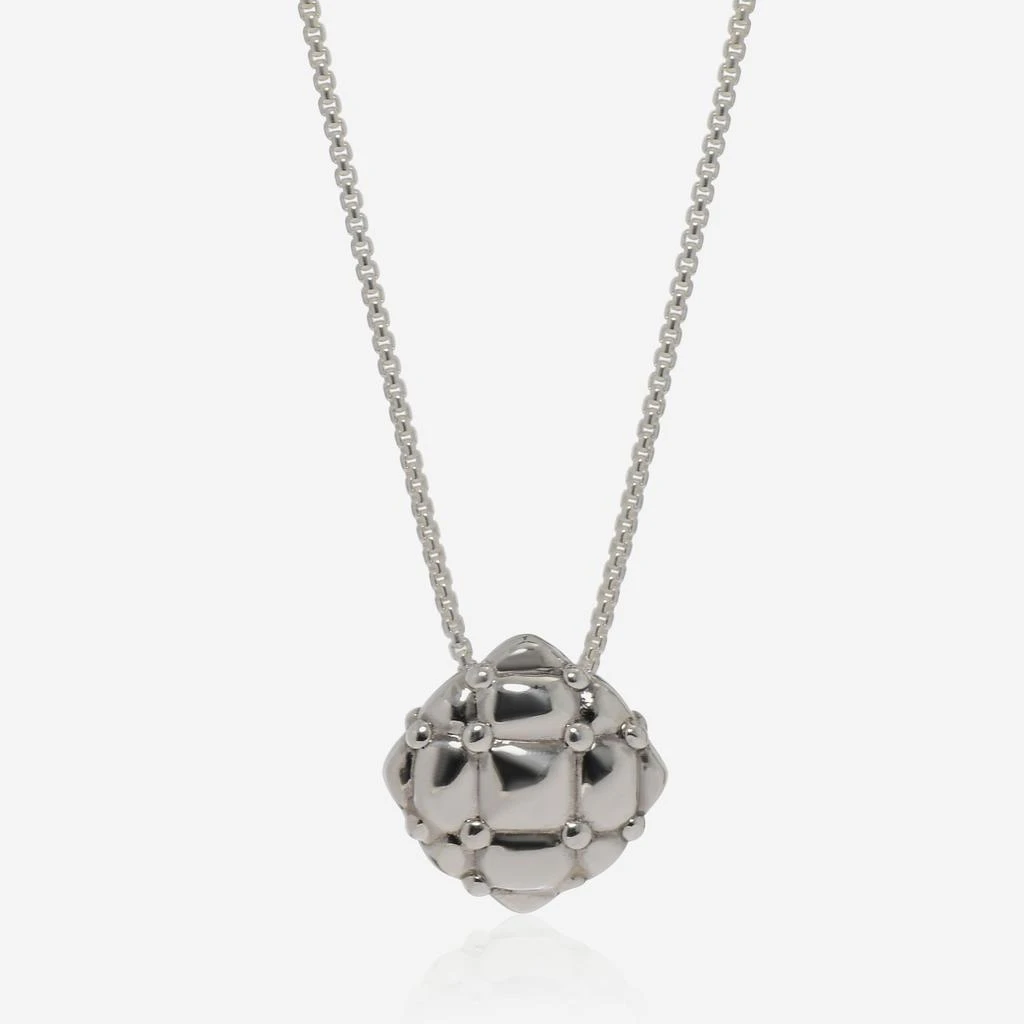 商品Charles Krypell|Charles Krypell Sterling Silver And 18K White Gold Cushion Pendant Necklace,价格¥1184,第1张图片