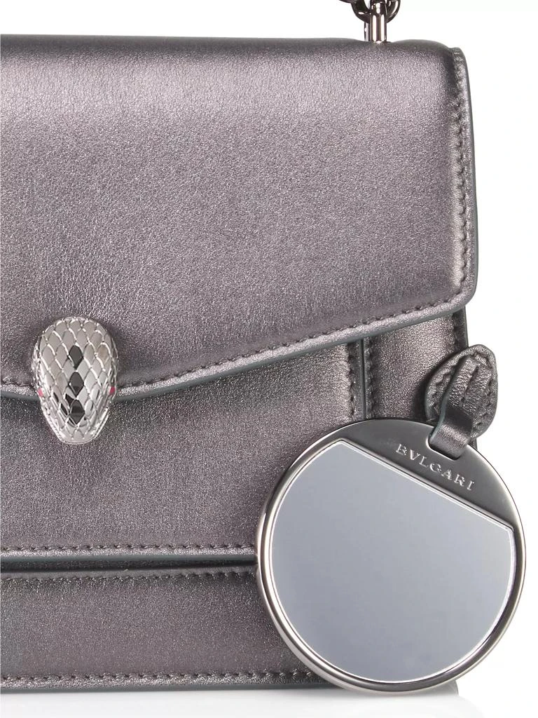 商品BVLGARI|Maxi Serpenti Metallic Leather Chain Top Handle Bag,价格¥28982,第4张图片详细描述