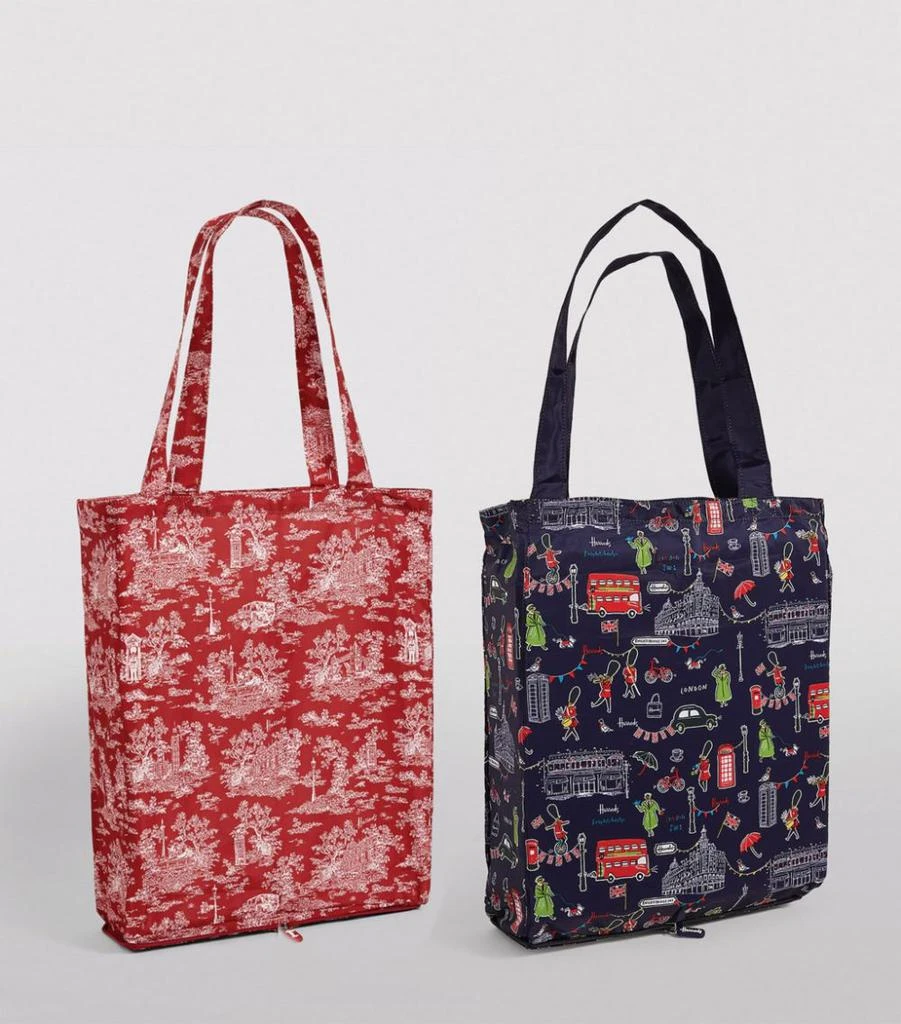 商品Harrods|Toile and SW1 Recycled Pocket Shopper Bag (Set of 2),价格¥224,第3张图片详细描述
