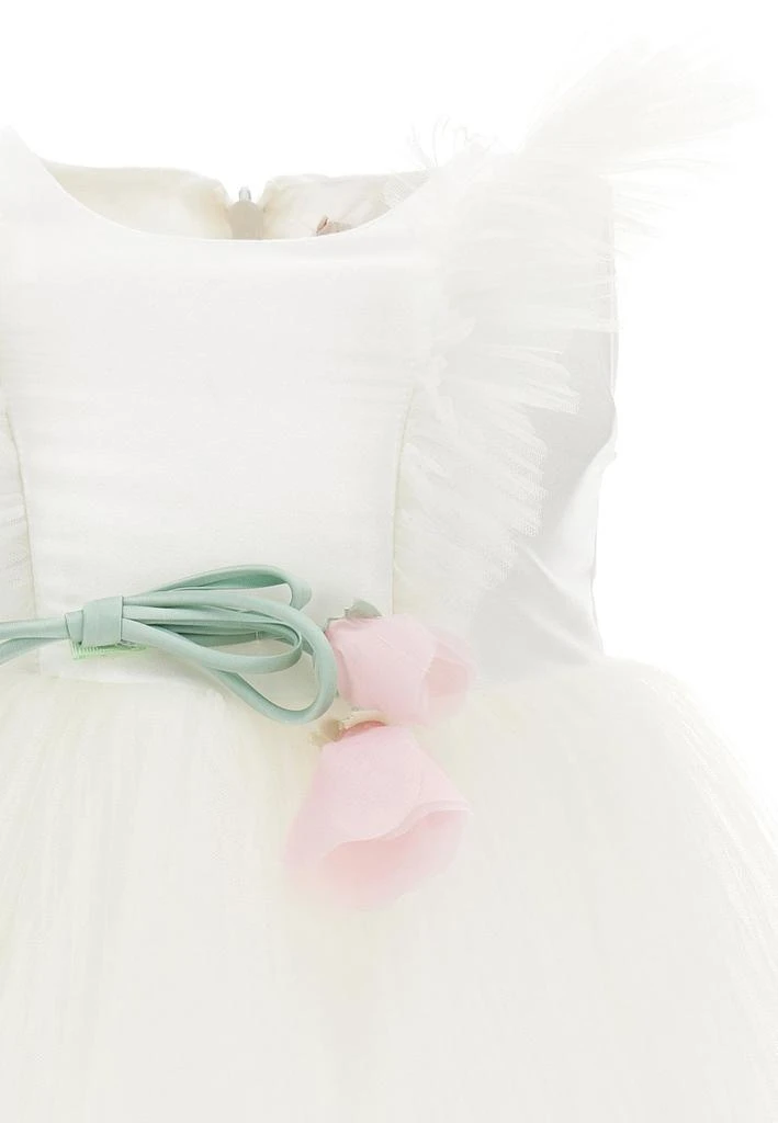 商品MONNALISA|Monnalisa Floral-Appliqué Sleeveless Flared Dress,价格¥1077,第3张图片详细描述