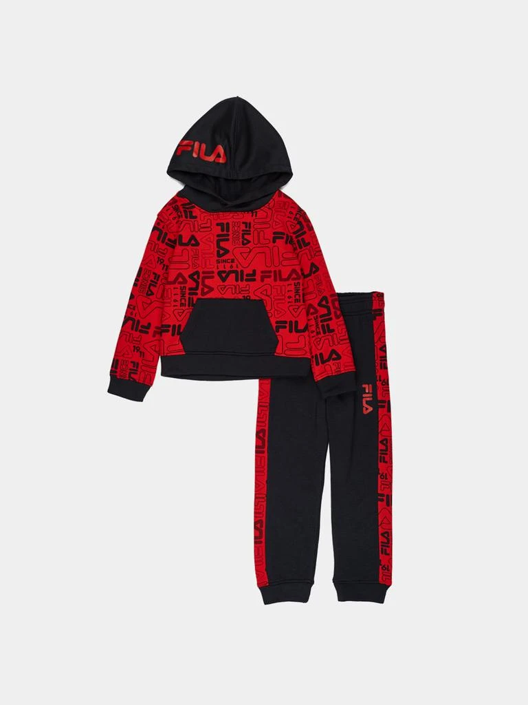 商品Fila|Boys Long Sleeve Logo Hoodie & Jogger 2-Piece Set,价格¥92,第2张图片详细描述