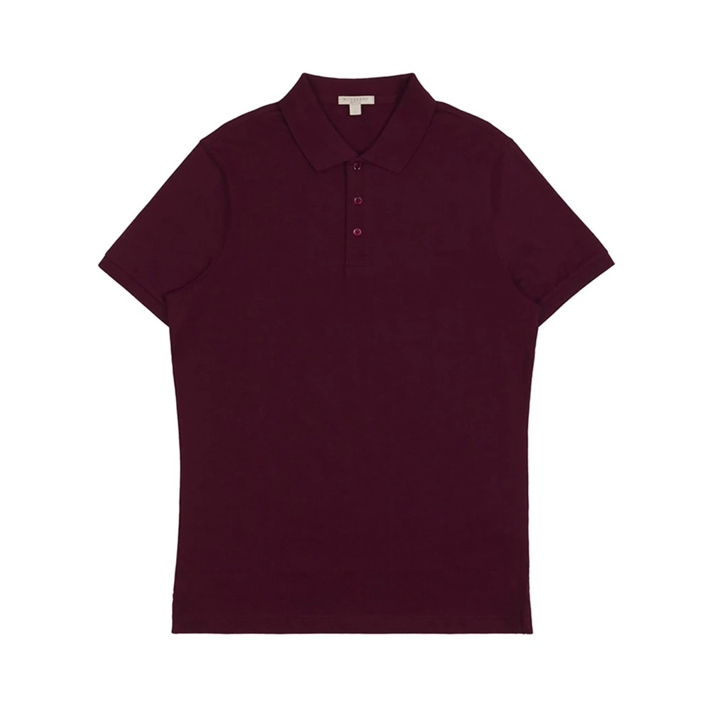 商品[国内直发] Burberry|BURBERRY 男士POLO衫深红色 3949424,价格¥1169,第1张图片