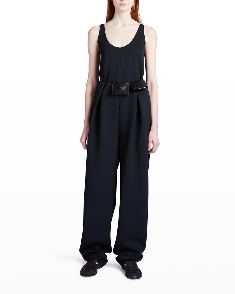 Gage Straight-Leg Pleated Jumpsuit商品第1张图片规格展示