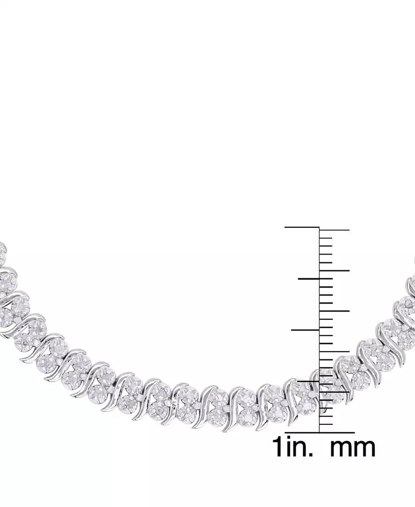 商品Macy's|Diamond Accent S Link Bracelet in Fine Gold Plate or Fine Silver Plate,价格¥783,第2张图片详细描述