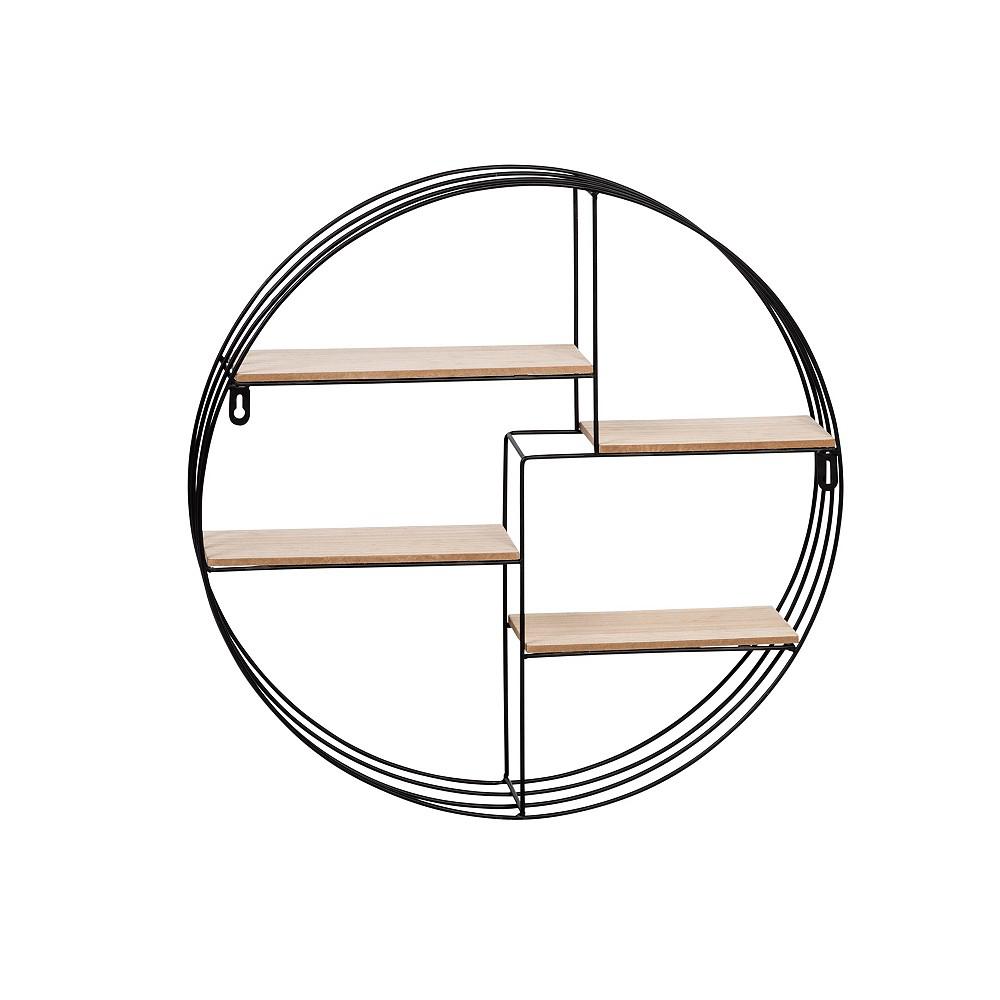 Circular 4 Tier Decorative Metal Wall Shelf商品第2张图片规格展示