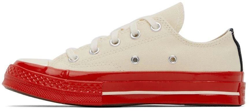 商品Comme des Garcons|Off-White & Red Converse Edition Chuck 70 Sneakers,价格¥1092,第3张图片详细描述