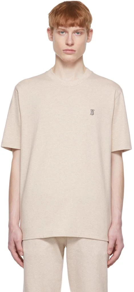 商品Burberry|驼色棉质 T 恤,价格¥1815,第1张图片