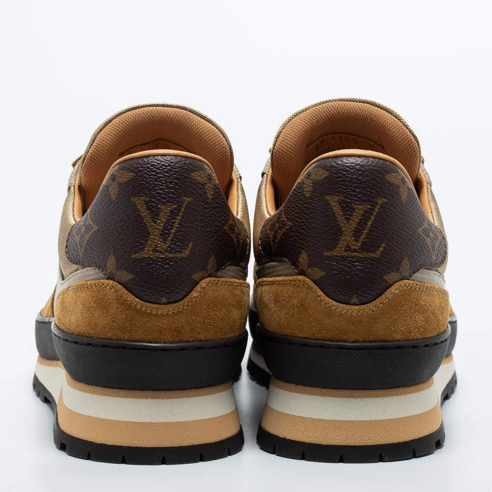 商品[二手商品] Louis Vuitton|Louis Vuitton Brown/Beige Coated Canvas and Suede  Harlem Richelieu Sneakers Size 42,价格¥5093,第5张图片详细描述