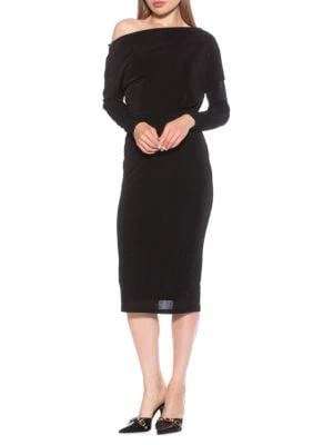 商品ALEXIA ADMOR|Leena Draped One Shoulder Midi Dress,价格¥680,第1张图片