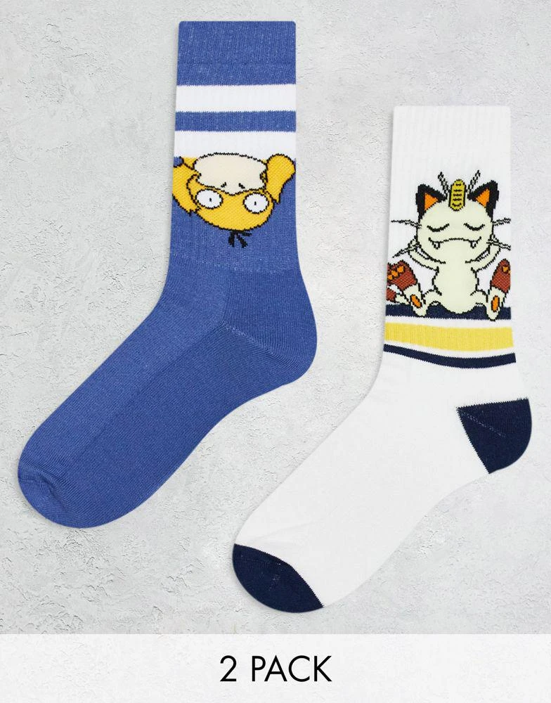 商品ASOS|ASOS DESIGN 2 pack Pokemon sports socks,价格¥117,第1张图片