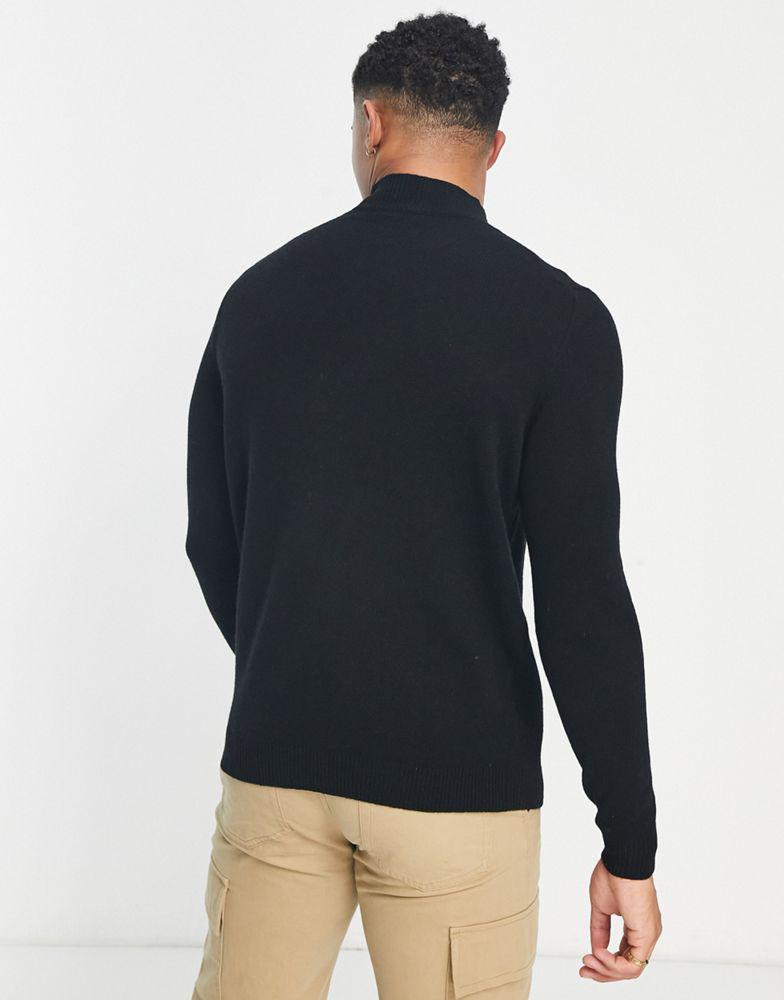 ASOS DESIGN lambswool turtle neck jumper in black商品第2张图片规格展示