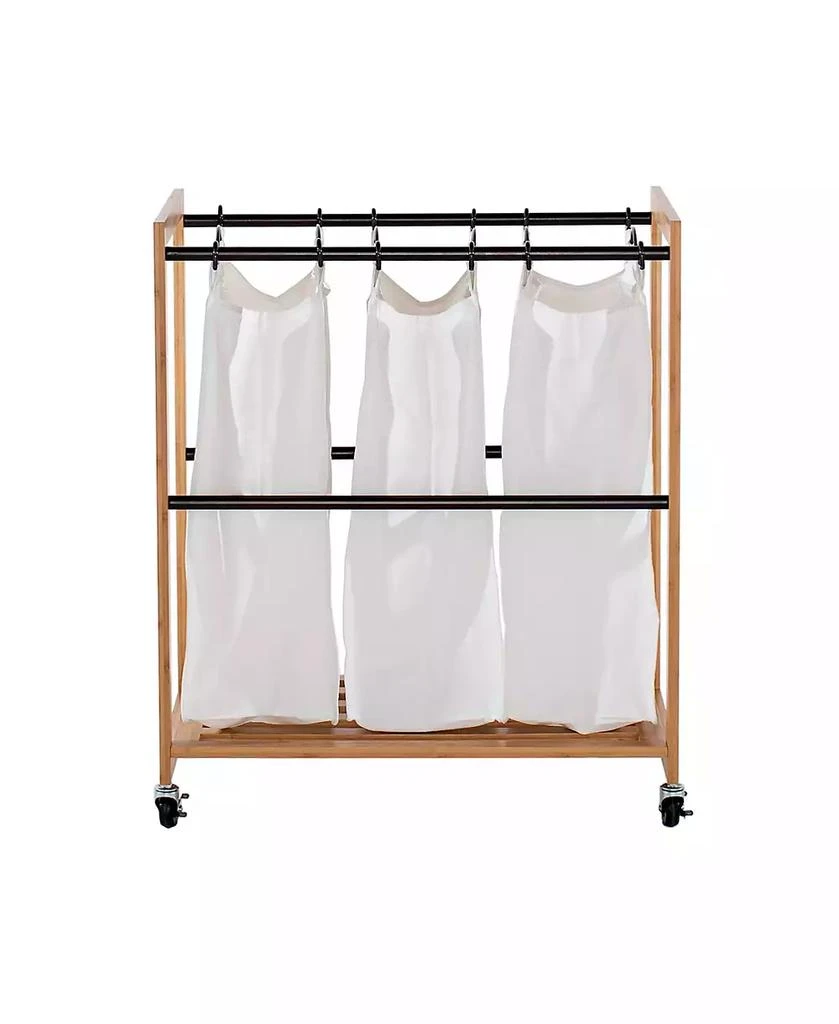 商品TRINITY|3 Bag Bamboo Laundry Cart,价格¥776,第1张图片