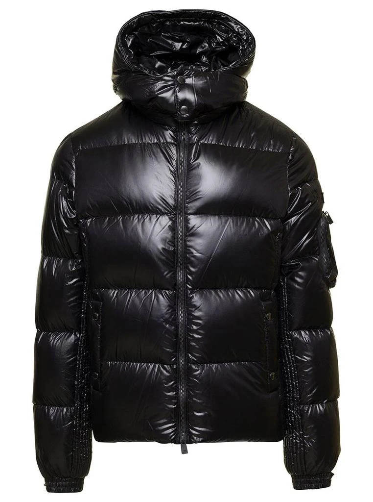 商品TATRAS|'Belbo' Black Down Jacket with Logo Patch and Patch Pocket on Sleeve in Shiny Nylon Man,价格¥3259,第1张图片