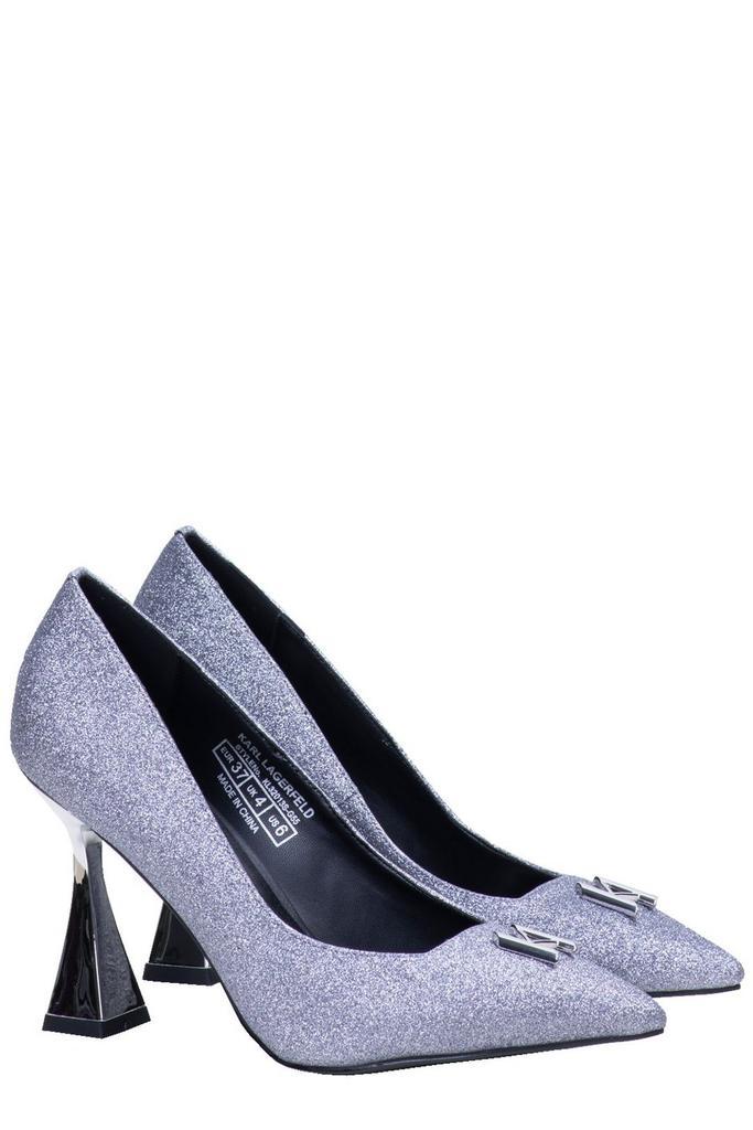 商品Karl Lagerfeld Paris|Karl Lagerfeld Debut Brooch Court Glittered Pumps,价格¥1221,第4张图片详细描述