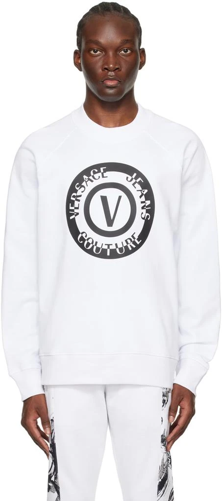 商品Versace|White V-Emblem Sweatshirt,价格¥789,第1张图片