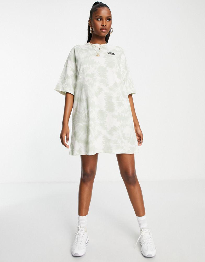 商品The North Face|The North Face t-shirt dress in white/ beige tie dye Exclusive at ASOS,价格¥307,第6张图片详细描述