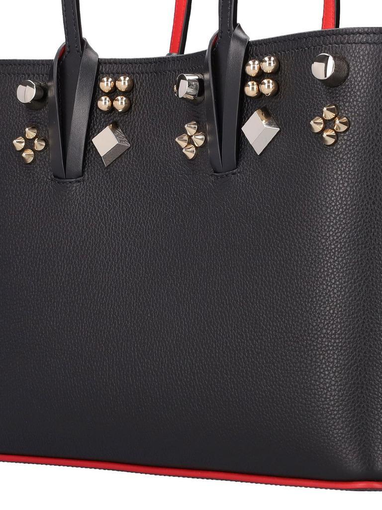 商品Christian Louboutin|Small Cabata Spiked Leather Tote Bag,价格¥13013,第5张图片详细描述