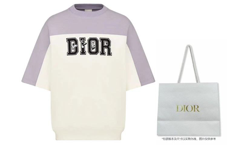 商品[国内直发] Dior|迪奥 季度新品 宽松套头短袖T恤 男款 拼色,价格¥3583,第6张图片详细描述