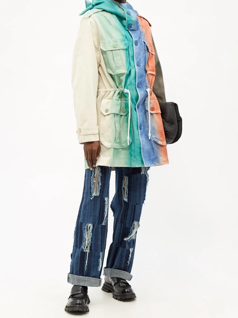商品Charles Jeffrey Loverboy|Cat-ear hood striped linen-canvas parka,价格¥3010,第2张图片详细描述
