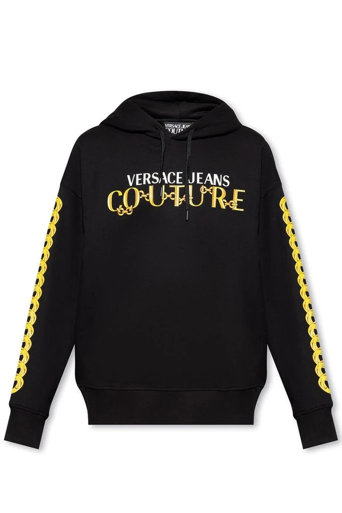 商品Versace|Versace Jeans Couture Logo Printed Drawstring Hoodie,价格¥1266,第1张图片
