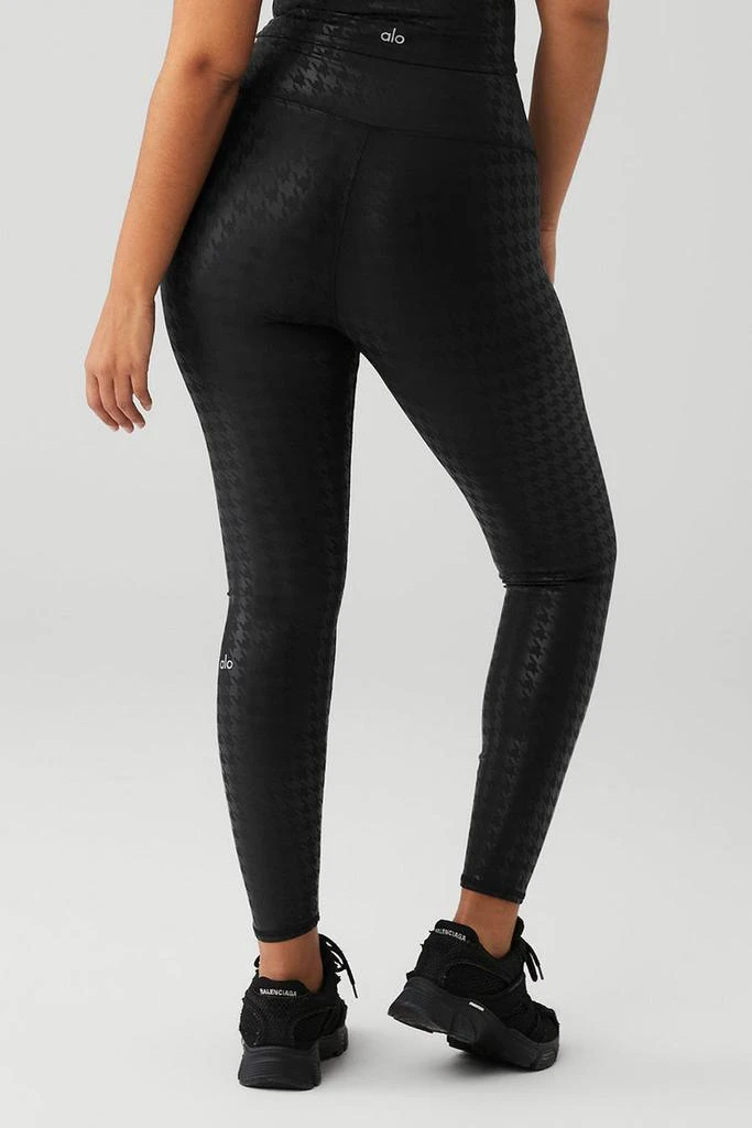商品Alo|Airlift High-Waist Glimmer Houndstooth Legging - Black,价格¥847,第2张图片详细描述
