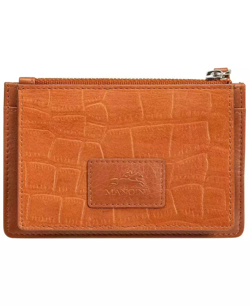 商品Mancini Leather Goods|Women's Croco Collection RFID Secure Card Case and Coin Pocket,价格¥371,第1张图片