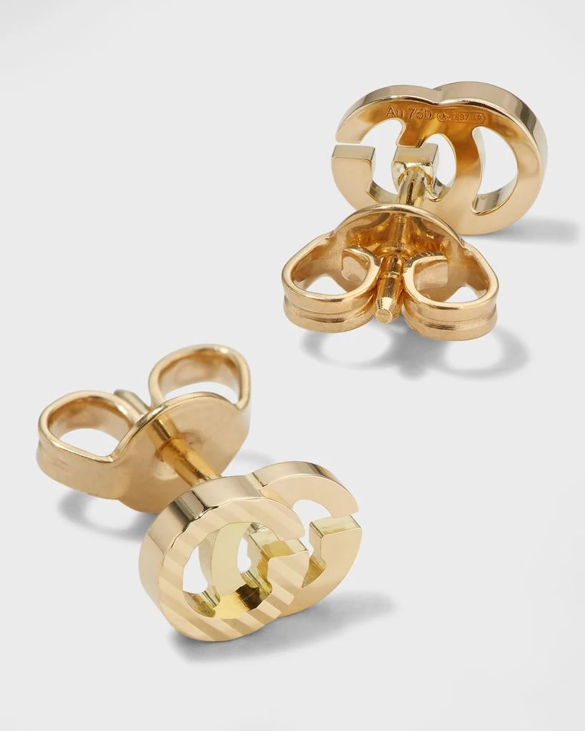 商品Gucci|18k Yellow Gold Running G Stud Earrings,价格¥6125,第4张图片详细描述
