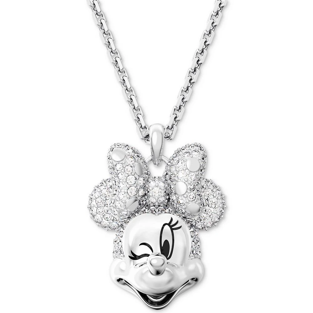 商品Swarovski|Silver-Tone Disney Minnie Mouse Crystal Pendant Necklace, 16-1/2" + 3" extender,价格¥1093,第1张图片
