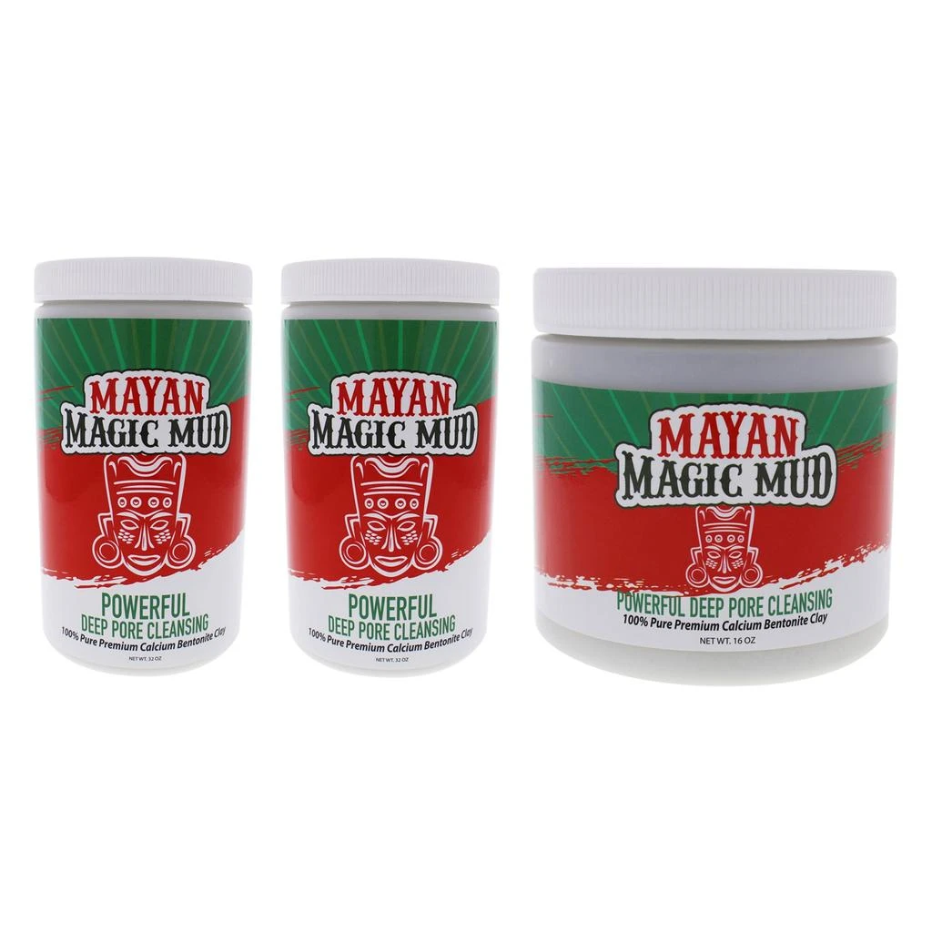 商品Mayan Magic Mud|Powerful Deep Pore Cleansing Clay Kit by  for Unisex - 3 Pc Kit 2 x 32oz Cleanser, 16oz Cleanser,价格¥364,第1张图片