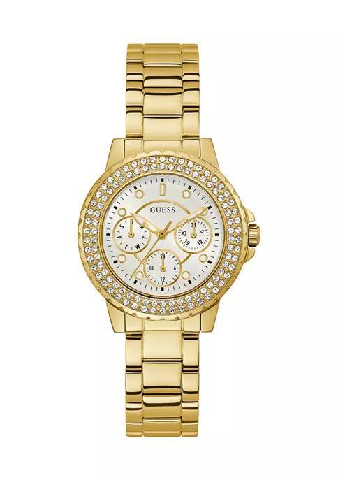 商品GUESS|Gold Tone Stainless Steel Watch,价格¥1114,第1张图片