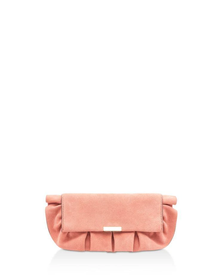 商品Loeffler Randall|Tab Ruffle Suede Clutch ,价格¥1653,第1张图片