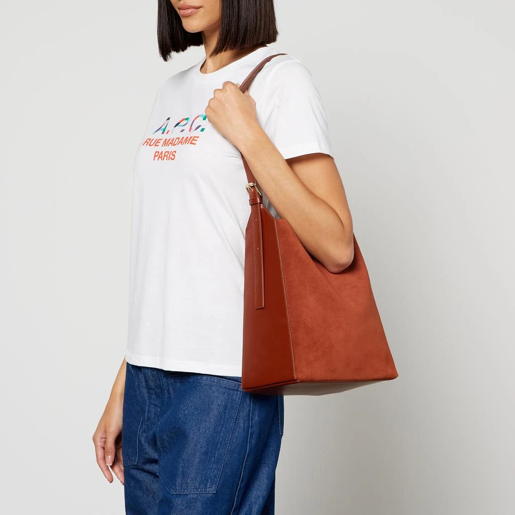 商品A.P.C.|A.P.C. Virginie Suede and Leather Tote Bag,价格¥2835,第2张图片详细描述