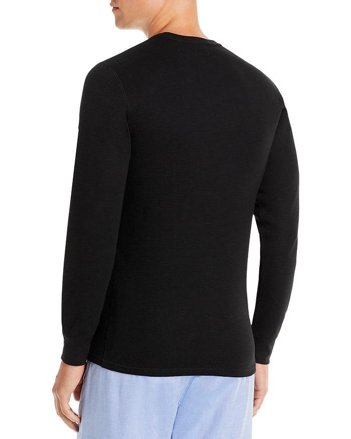 商品Ralph Lauren|Cotton Blend Waffle Knit Embroidered Logo Long Sleeve Sleep Tee,价格¥449,第2张图片详细描述
