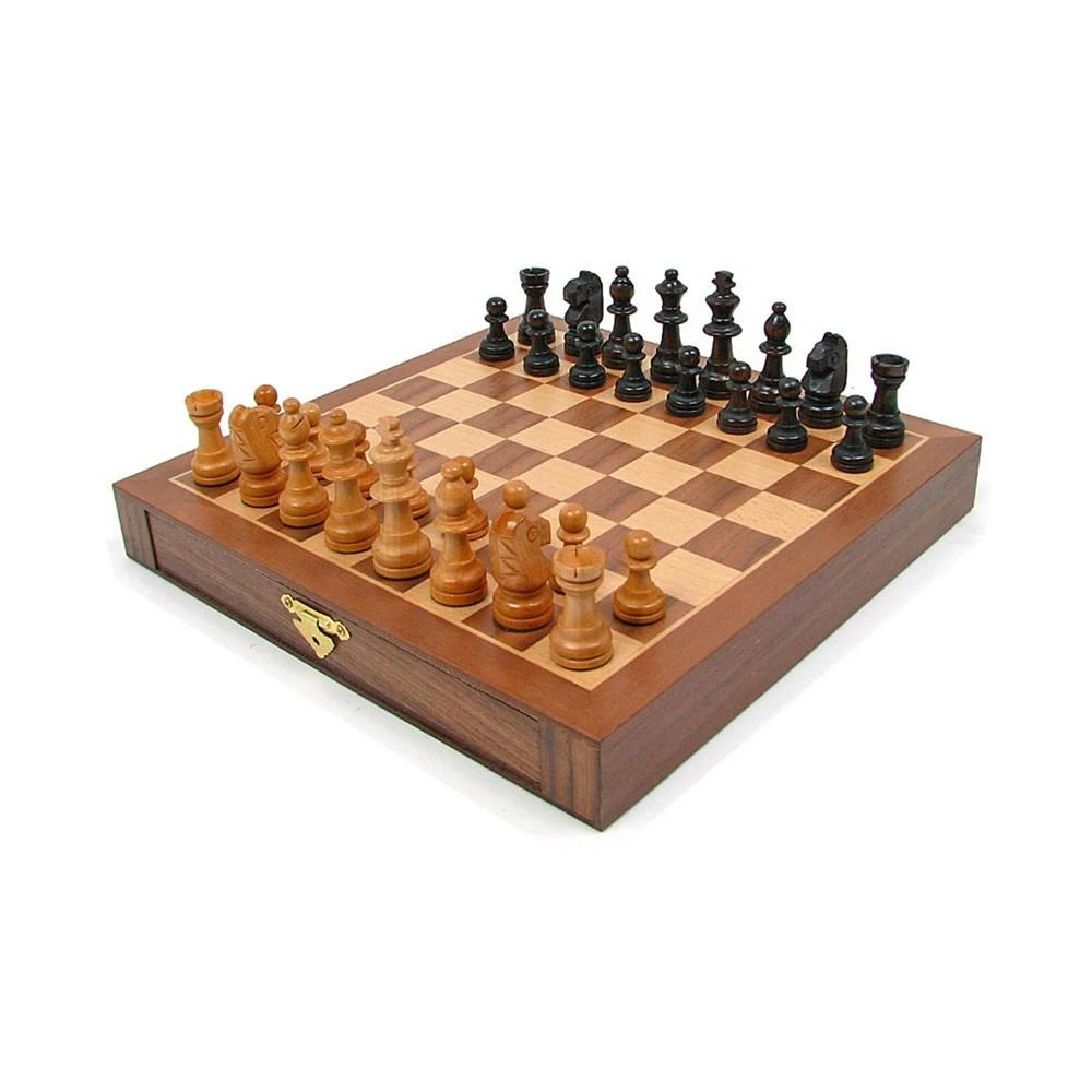 商品Trademark Global|Trademark Games Inlaid Walnut Style Magnetized Wood Wstaunton Wood Chessmen,价格¥332,第2张图片详细描述