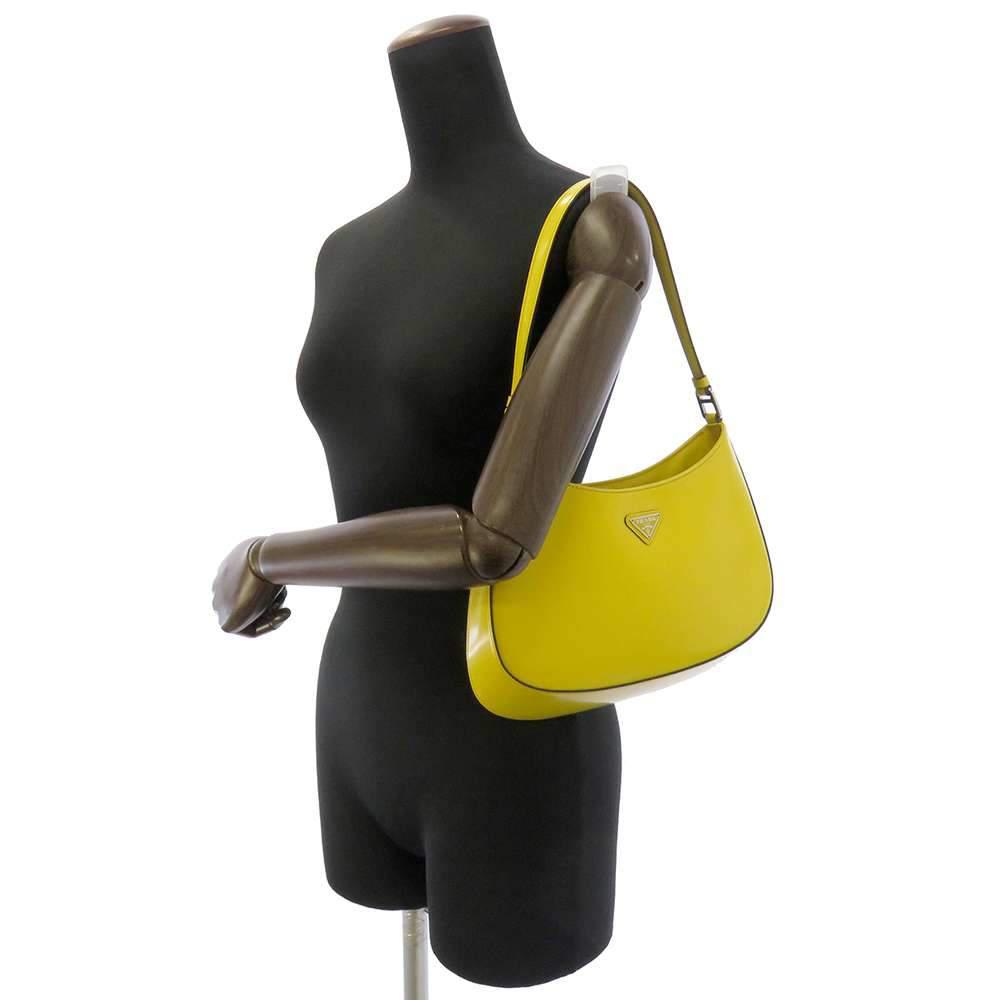 Prada Yellow Leather Cleo Shoulder Bag商品第10张图片规格展示