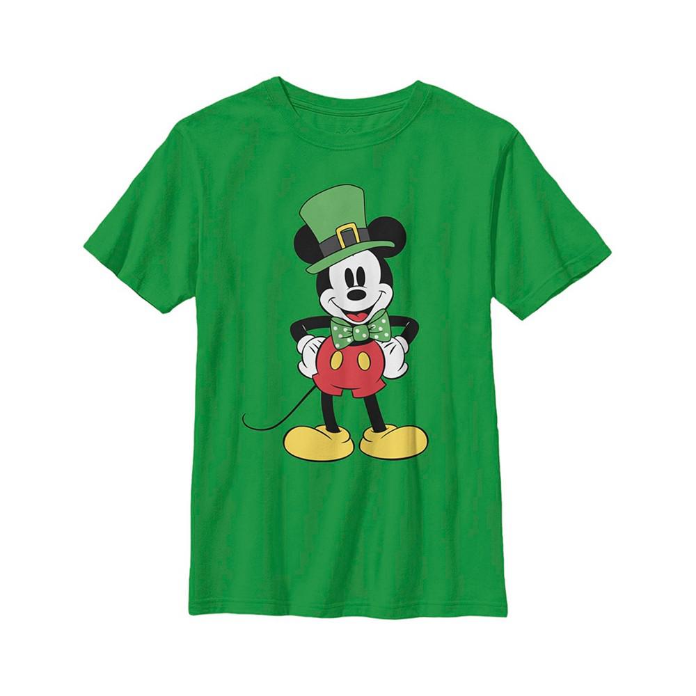 Boy's Mickey & Friends St. Patrick's Day Retro Portrait  Child T-Shirt商品第1张图片规格展示